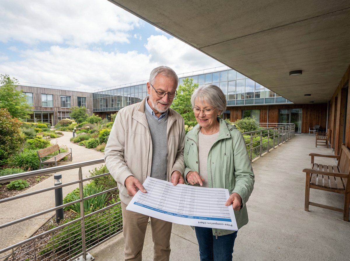 Couple retraité sur terrasse d